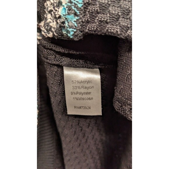 $398 Misook Semi Sheer Hook Eye 3/4 Sleeve Textured Knit Acrylic Jacket XS - Picture 8 of 9